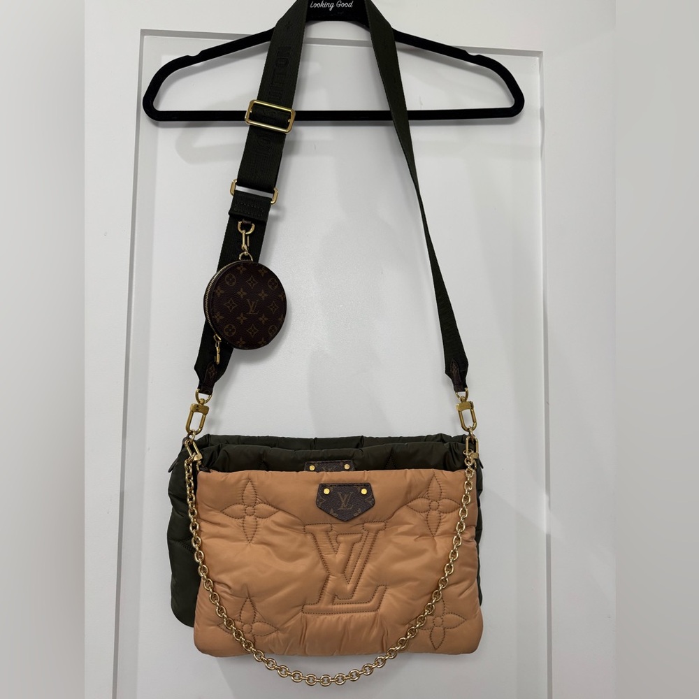 Louis Vuitton Econyl Monogram Pillow Maxi Multi Pochette Accessories Kaki Beige